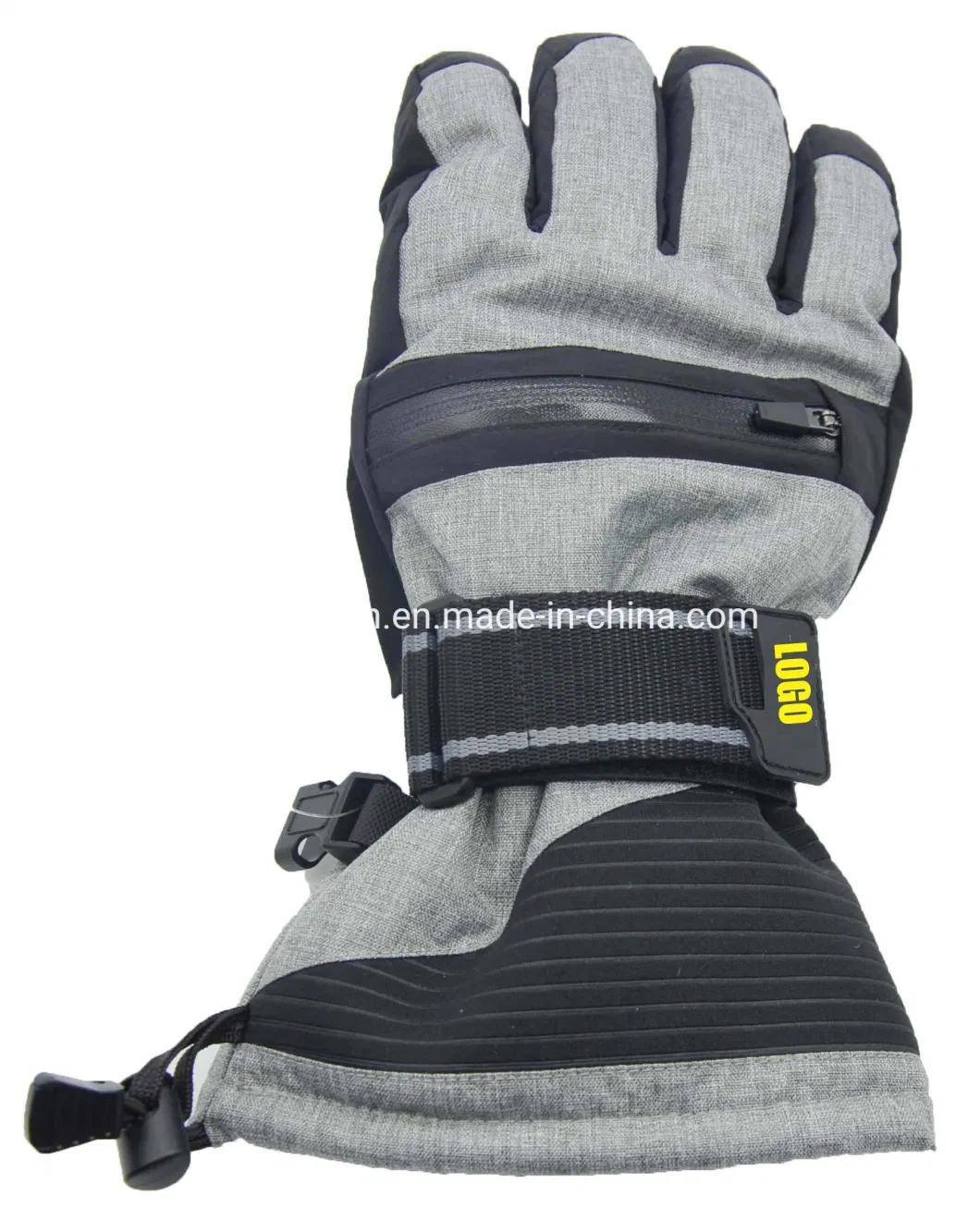 Wholesale Warm Ski Gloves with Magic Tape and Customized Logo BSCI, Oeko Tex