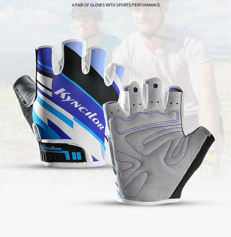 Summer Outdoor Bicycle Half-Finger Sports Fitness Menbreathable Non-Slip Gloves