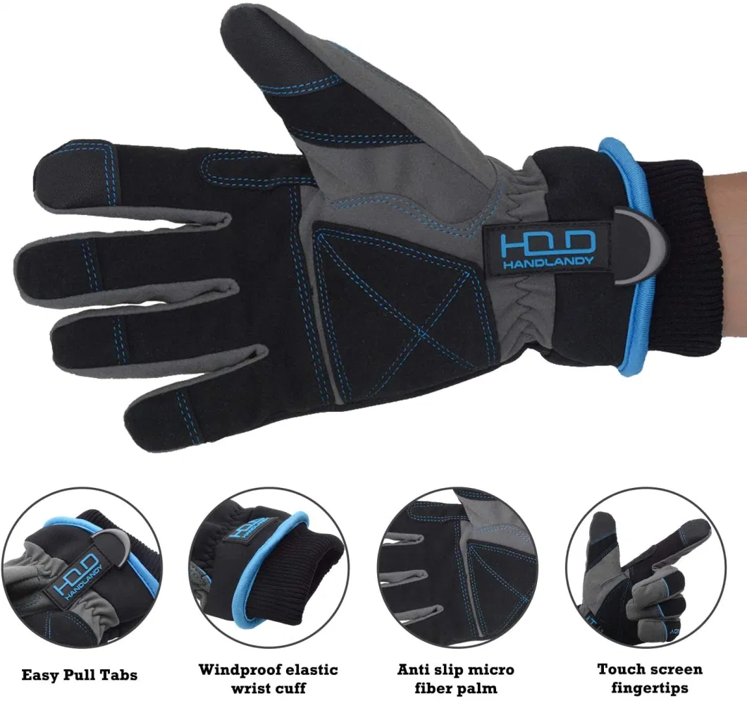 Pri Thermal Cold Weather Outdoor Snowboarding Touch Screen Running Insulated Windproof Waterproof Ski Winter Gloves