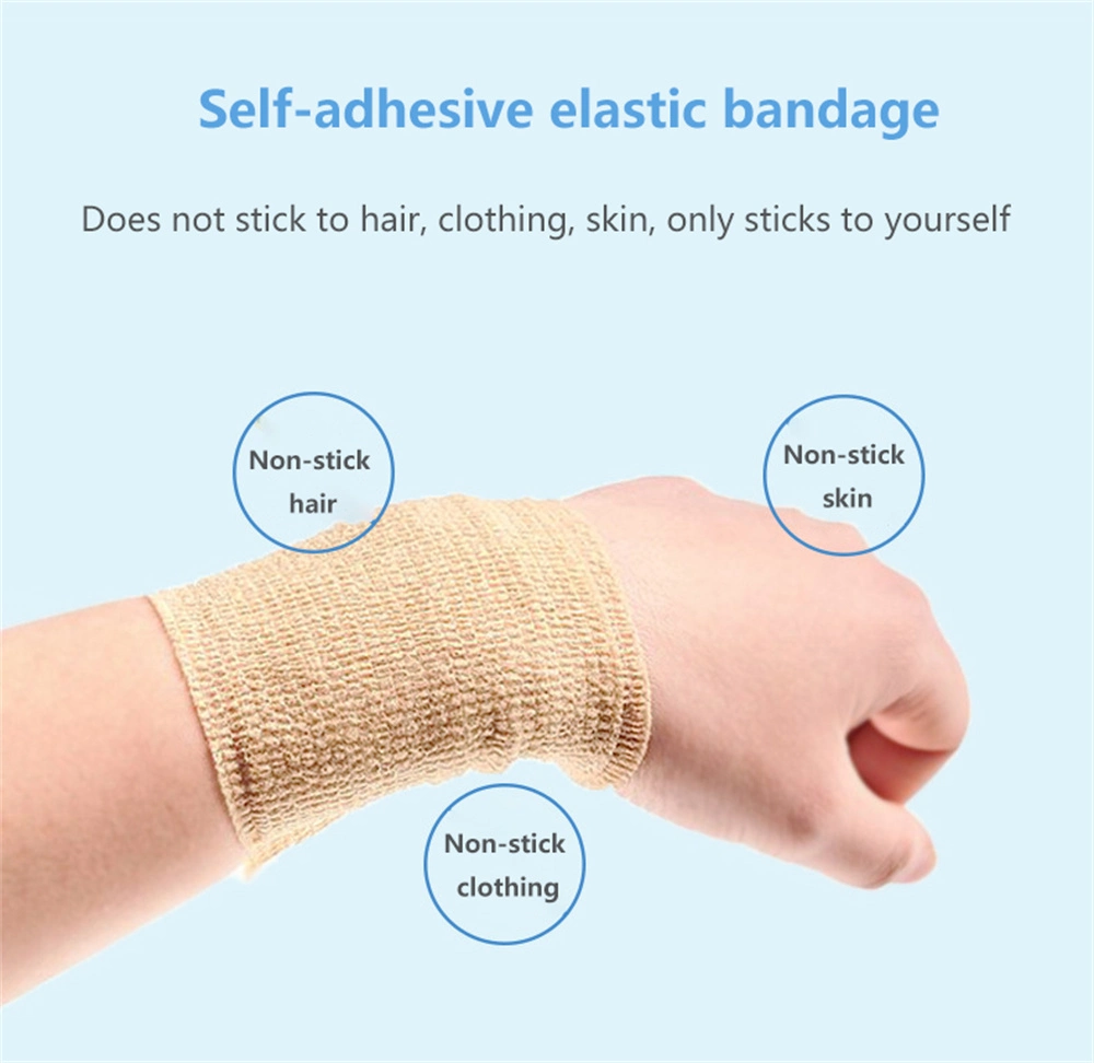 Self Adhesive Ankle Finger Muscles Care Elastic Medicalbandage Gauze Dressing Tape Sports Wrist Support