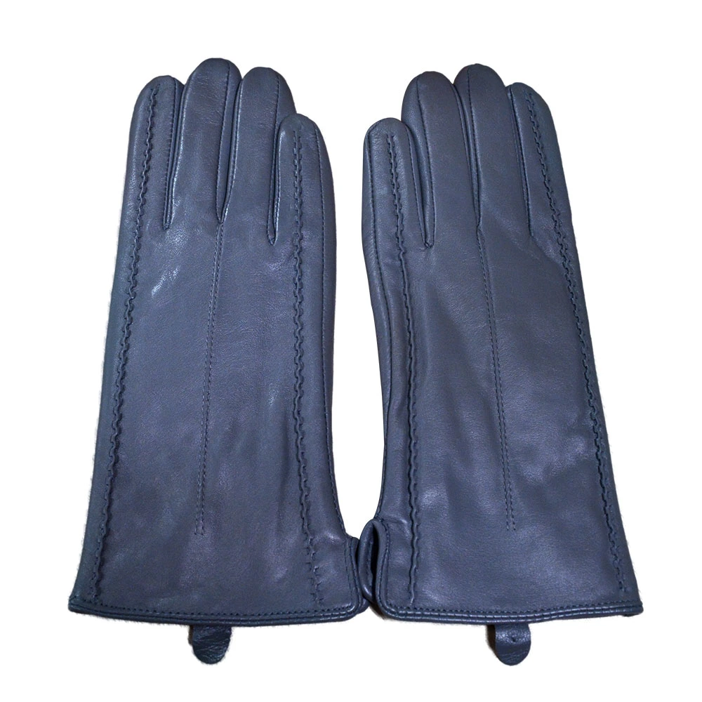 Custom China Factory Fashion Winter Women′s Windproof Riding Gloves Sheepskin Gloves Real Leather Winter Gloves for Work