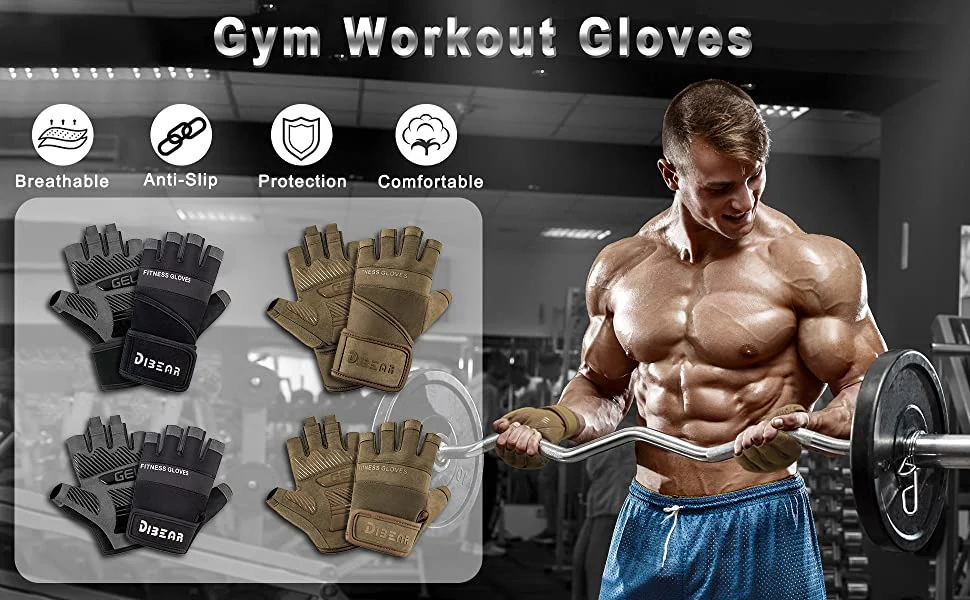 Gym Training Fitness Hanging Pull UPS Ultra Ventilated Full Palm Protection Gym Sports Gloves